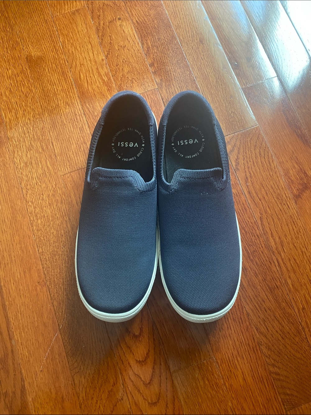 Vessi Woman’s 9W Slip-On Loafers in Navy Blue